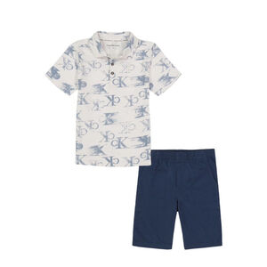 Calvin Klein Jeans Boys Shorts And Polo Set 4T